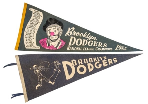 1940s-1950s Brooklyn Dodgers Pennants (2)